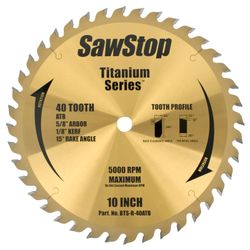 Tct Saw Blade 254mm X 40t X 16mm Comb. Titanium Series